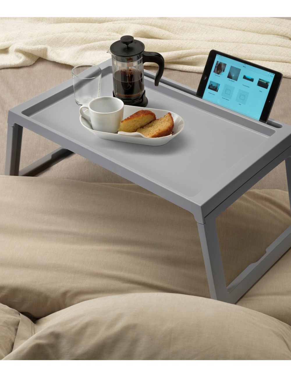 Foldable Gray Bed Tray - IKEA